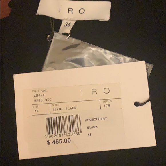 IRO black loco v-neck jumpsuit with scalloped edge - Picture 10 of 10